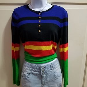 Colorful striped top